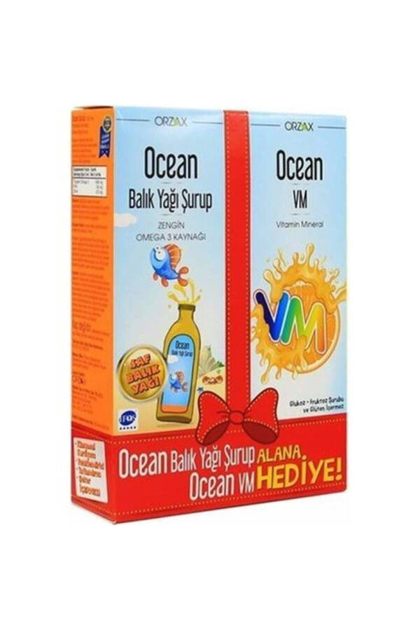 Сироп с рыбьим жиром Ocean Orange + Подарочный набор сиропа Vm - 1