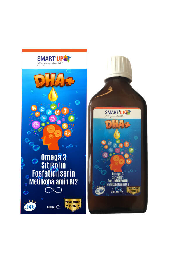 Sitikolin Dha Omega 3 Ve Fosfatidilserin İçeren Balık Yağı B12 ( 200 ml ) - 1