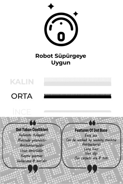 Siyah Beyaz Çizgili Yıkanabilir Kaymaz Taban Leke Tutmaz Modern Salon Halısı Ve Yolluk - 6