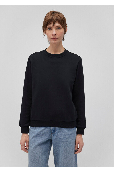 Siyah bisiklet yaka sweatshirt (1S10183-900) - 3