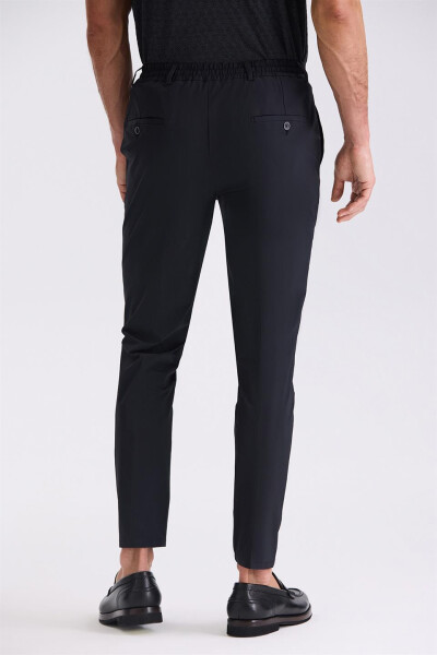 Siyah Comfort Fit Beli Lastikli Spor Pantolon - 4