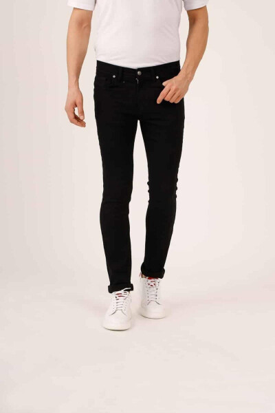 Siyah Erkek Regular Fit Düz Jean - 89919 - 5