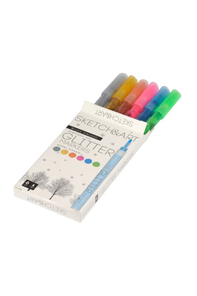 Sketch & Art 6-Piece Glitter Water-Based Marker Pen - 2