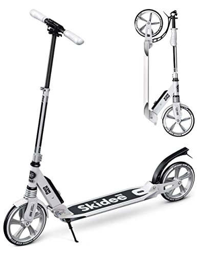 Skidee Scooter for Adults and Teens – Adjustable Height, Kids Scooter, Folding Scooter, Large Sturdy Wheels for Smooth Ride, Lightweight, Durable, Anti-Shock Suspension, Outdoor Toys, up to 220 lbs - 7