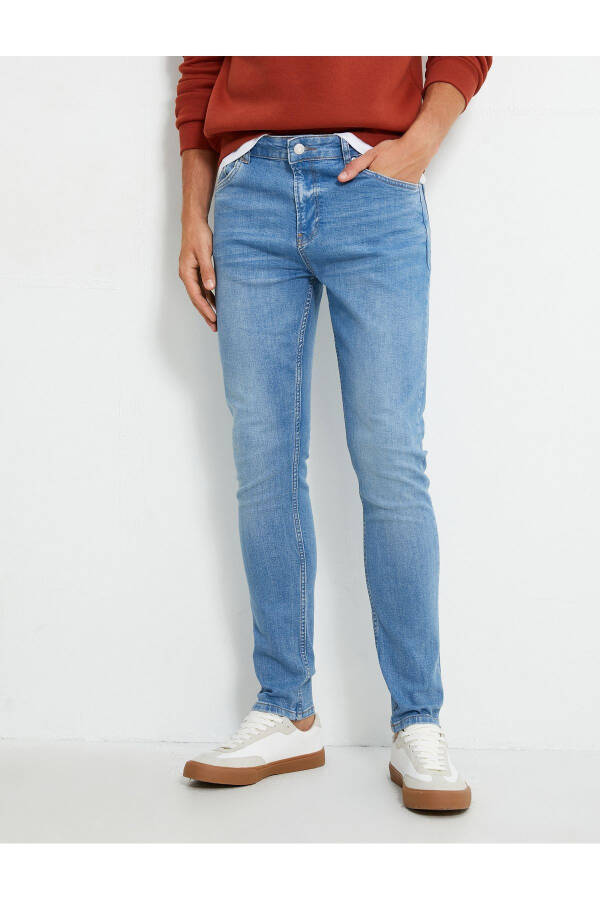 Skinny Michael Erkek Jean Pantolon Açık Indigo - 3