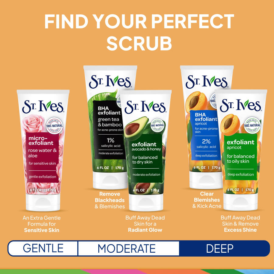 Скраб для лица St. Ives Fresh Skin, абрикосовый эксфолиатор для лица 6 унций - 8