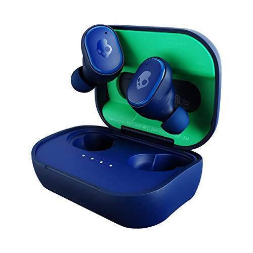 Skullcandy Grind In-Ear Wireless Earbuds, 40 Hr Battery, Skull-iQ, Alexa Enabled, Microphone, Works with iPhone Android and Bluetooth Devices - Dark Blue/Green - 8