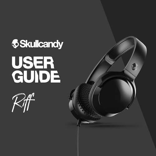 Skullcandy Riff Quloq Usti Simli Quloqchinlari, Mikrofon, Bluetooth Qurilmalari va Kompyuterlar Bilan Ishlaydi - Qora - 7