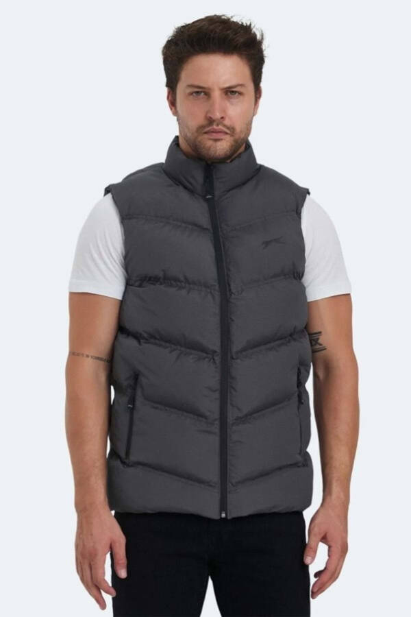 Slazenger Erkaklar uchun Puff Vest ST24YE003 - Kulrang - 1