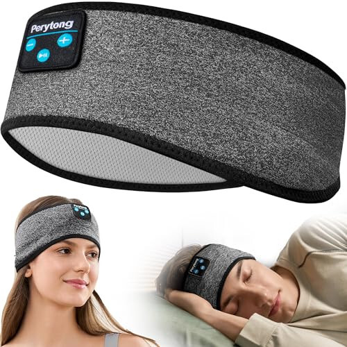 Sleep Headphones Bluetooth Headband Sleeping Headphones Headband Wireless Sleep Headband with Comfortable Earbuds for Side Sleepers, Sleeping Eye Mask for Women Men Workout Running Cool Gifts - 1