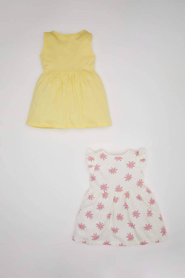 Sleeveless 2-Piece Dress Set with Baby Girl Pattern - 5