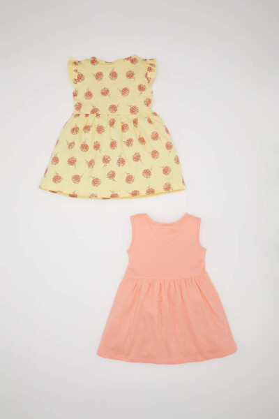 Sleeveless 2-Piece Dress with Baby Girl Pattern Salmon - 6