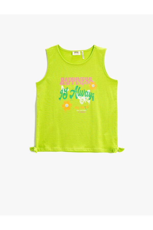 Sleeveless cotton tank top with bow detail - 4