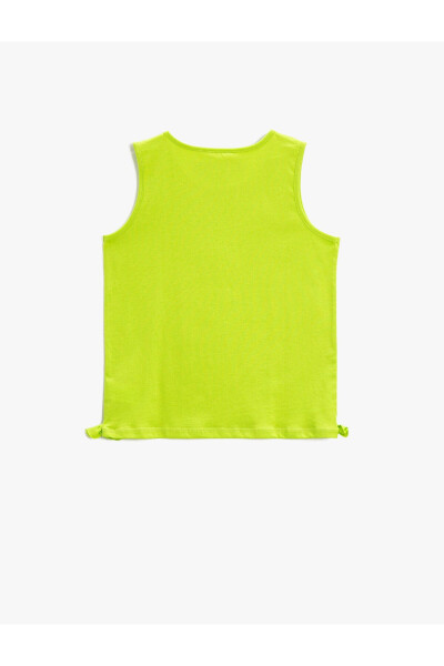 Sleeveless cotton tank top with bow detail - 5