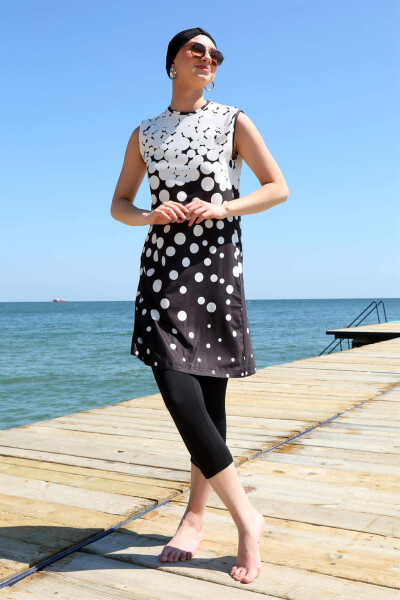 Sleeveless Half-Hijab Swimsuit 33012 - 1