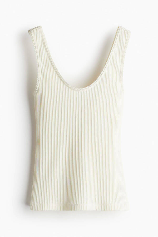 Sleeveless ribbed top - 2