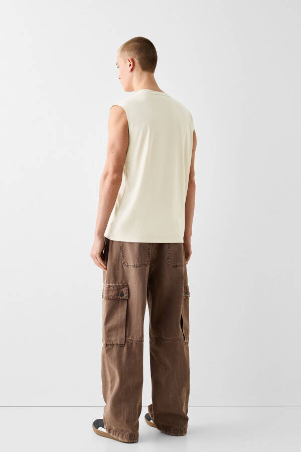 Sleeveless Worker Fit T-shirt - 3