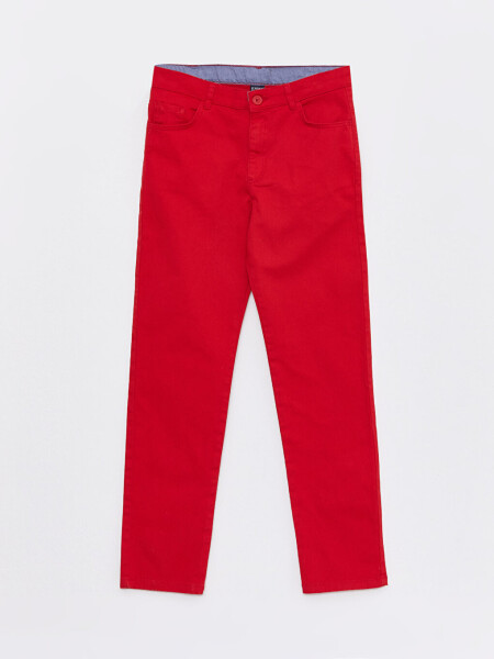 Slim Fit Basic Gabardine Boys Trousers - 4