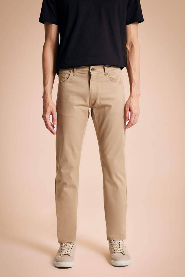 Slim fit beige chino pants - 5