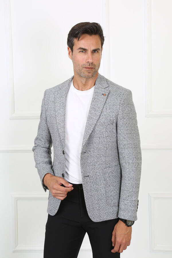 Slim Fit Blazer Bitta Ko'ylagi 7137 R3 Kulrang - 1