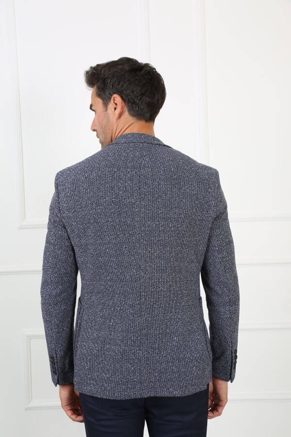 Slim Fit Blazer Single Jacket 7137-1 R1 Navy - 4