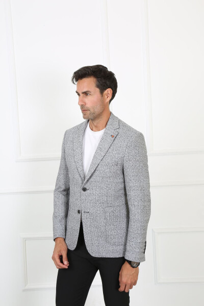 Slim Fit Blazer Single Jacket 7137 R3 Grey - 2