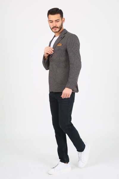 Slim Fit Blazer Single Jacket 7137 R4 Coffee - 2