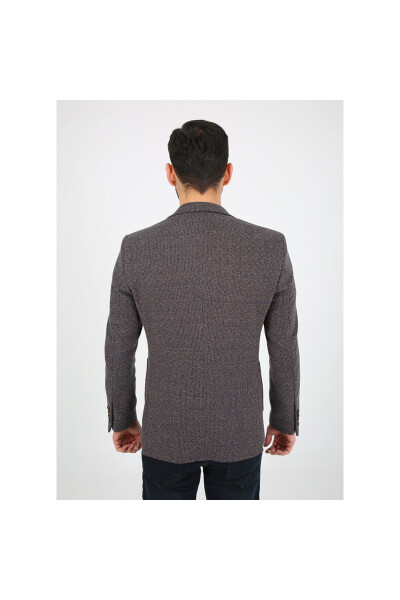 Slim Fit Blazer Single Jacket 7137 R4 Coffee - 4