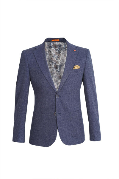 Slim Fit Blazer Single Jacket 7147-1 R5 Navy - 1