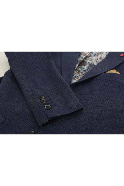 Slim Fit Blazer Single Jacket 7147-1 R5 Navy - 3