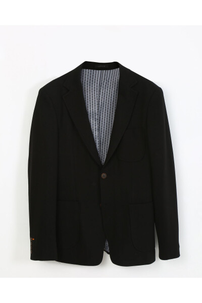 Slim Fit Blazer Single Jacket 7160-1-2-black - 1