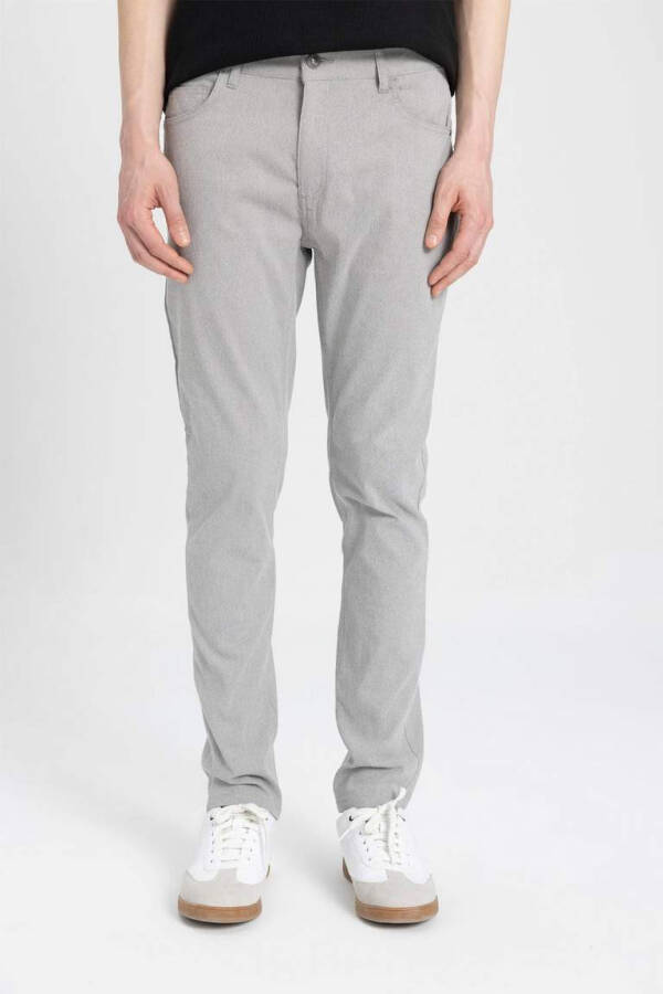 Slim Fit Chino Canvas Pants Grey - 9