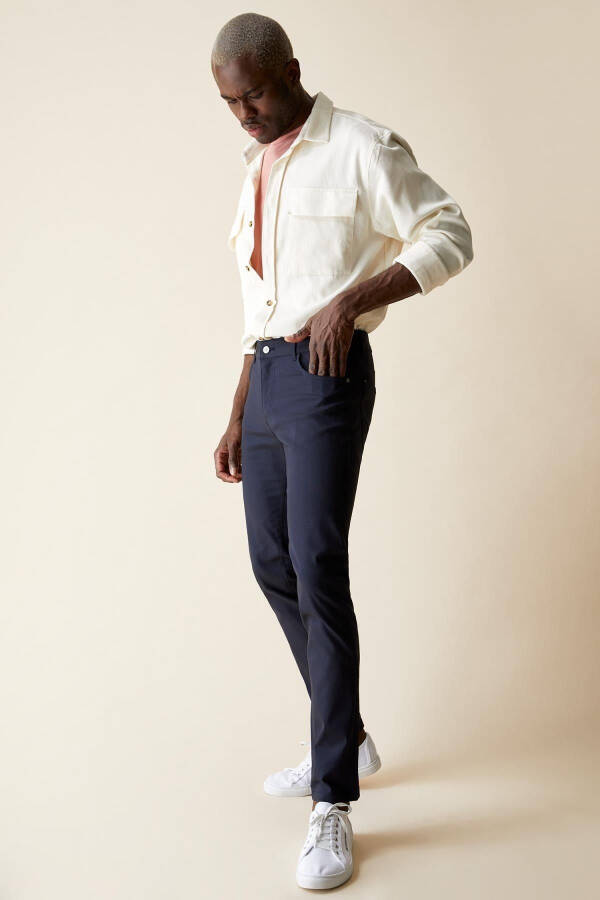 Slim Fit Chino Canvas Trousers - 5