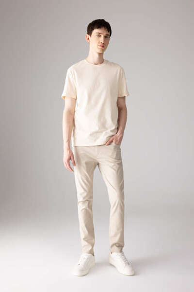 Slim Fit Chino Kanvas Pantolon Kum - 1