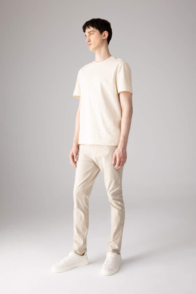 Slim Fit Chino Kanvas Pantolon Kum - 2