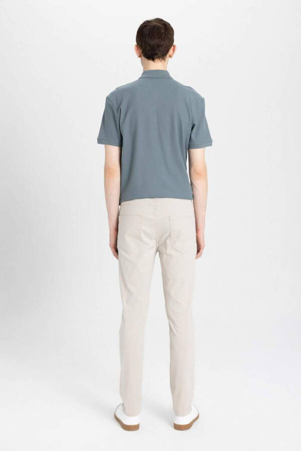 Slim Fit Chino Kanvas Pantolon Kum - 10