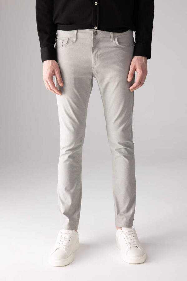 Slim Fit Chino Kanvas Shimini Gray Rang - 4