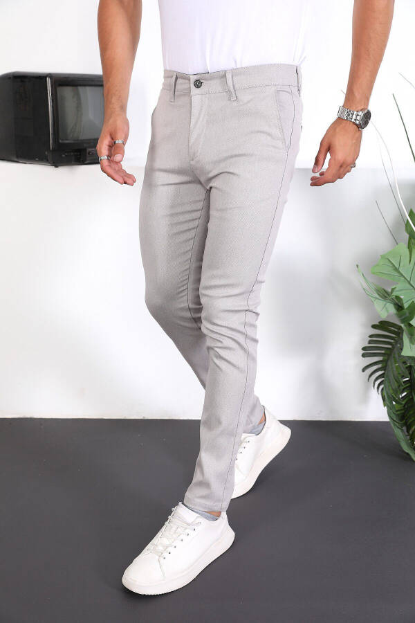 Slim Fit Chino Linen Trousers - 1