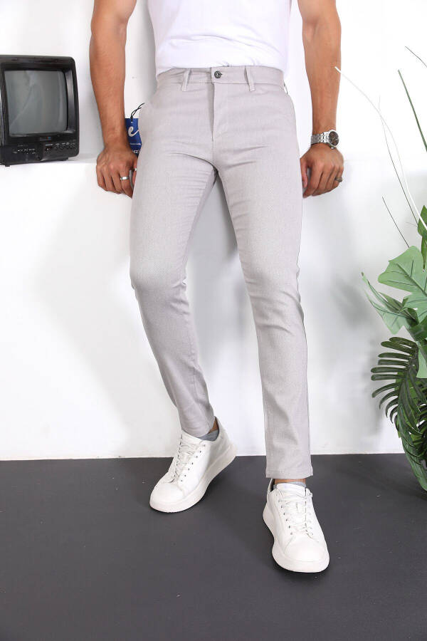 Slim Fit Chino Linen Trousers - 3