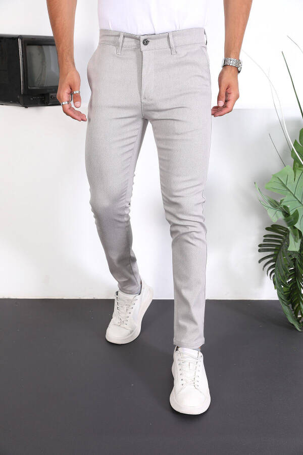 Slim Fit Chino Linen Trousers - 4