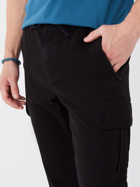 Slim Fit Gabardin Erkek Kargo Pantolon - 5