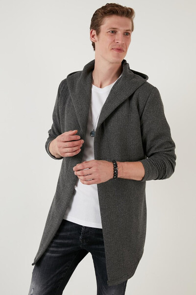 Slim Fit Hooded Cotton Knit Cardigan 5896600 - 2