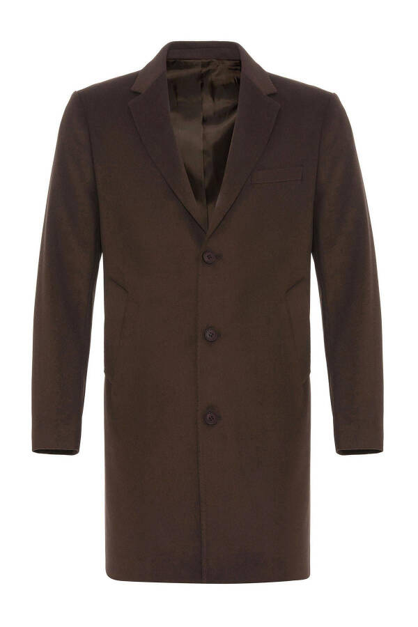 Slim Fit Jacket Collar Men's Coat - 7