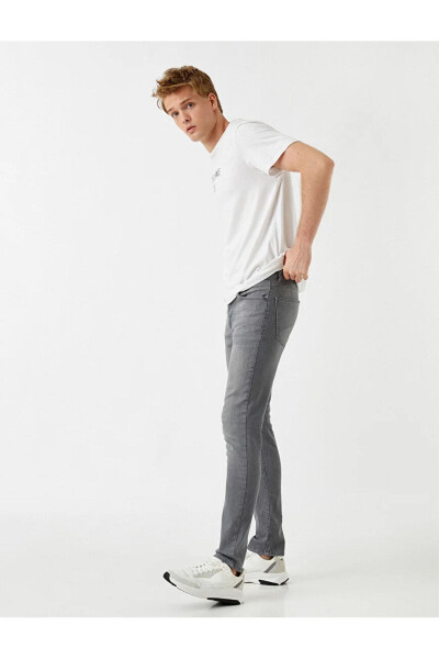 Slim fit jeans, indigo stone color. - 2