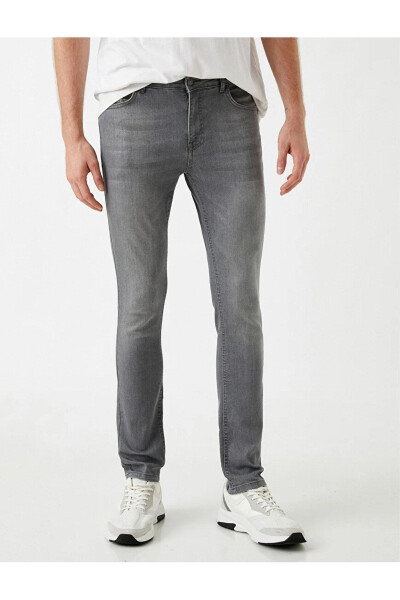 Slim fit jeans, indigo stone color. - 4