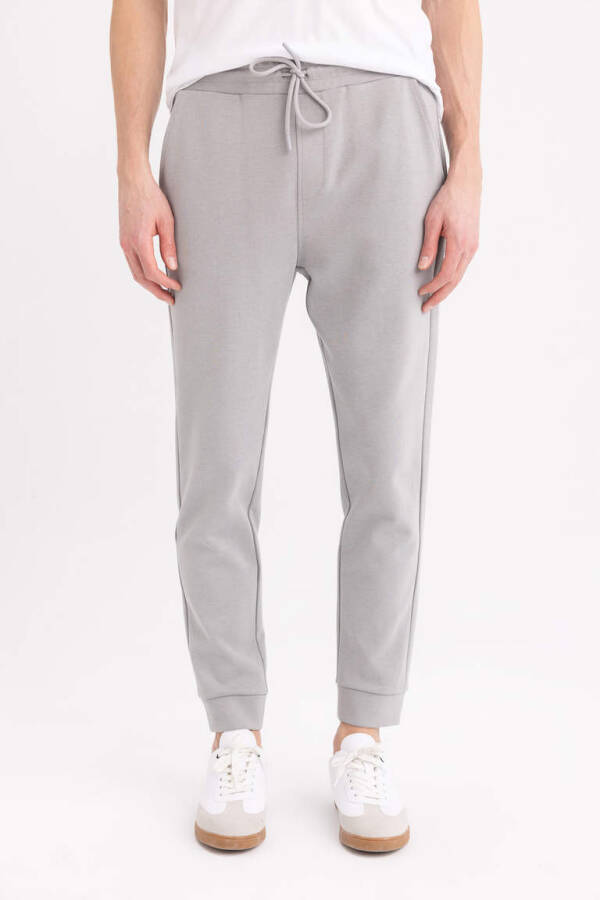 Slim Fit Jogger Eşofman Altı Gri - 4