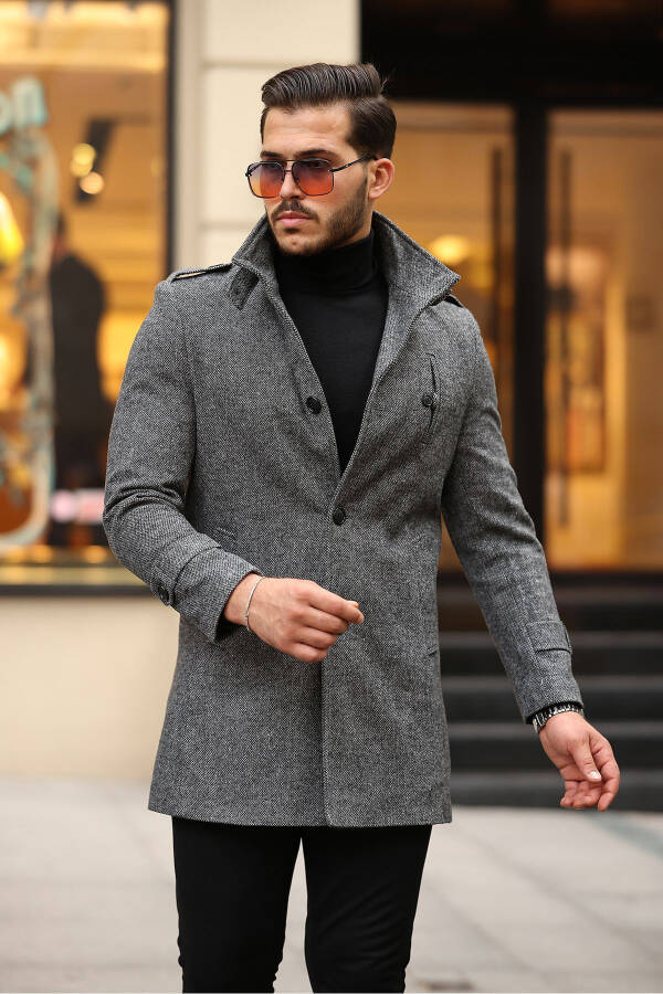 Slim fit, long cashmere coat. - 12