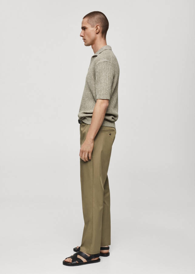 Slim fit lyocell trousers - 1