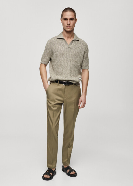 Slim fit lyocell trousers - 3