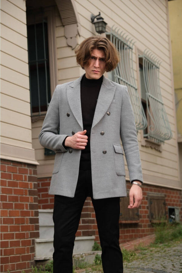 Slim Fit Men's Cashmere Coat - 1